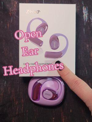 Love the color, sound, and feel of these headphones 💜 #headphones #openearheadphones #overtheearheadphones #headphonesrecommended #earbuds #wirelessearbuds #wirelessheadphones 