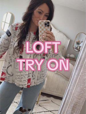 Love the 💋💋 button up! 👏🏻 #lofttryon #loft #tryonhaul #tryon #ValentinesDay #comeshopwithme #loftfinds 