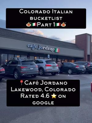 Welcome to my Colorado Italian Bucketlist! 🇮🇹🍝🏔️☀️Where I’ll be trying all the best spots around Colorado and recommendations by you!  First up is @cafejordanolakewood  Comment below where I should go next!  #lakewoodcolorado #denverfoodscene #denverfoodie #boulderfoodie #coloradolife #coloradogirl #explorecolorado #coloradorestaurants 