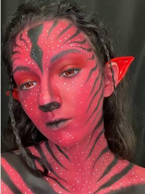 Lava Avatar 🌋🪨🏹 #foryou #lavaavatar #foryoupage #fyp #avatar #avatarmakeup #makeup #makeupartist #avatarmovie #lavaavatarmakeup 