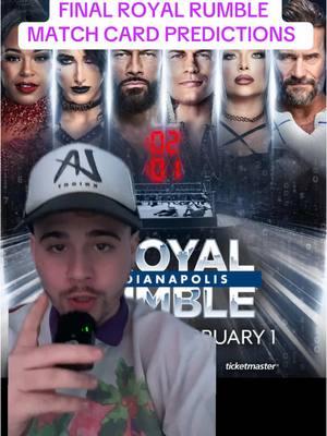 2025 wwe Royal rumble match card predictions #RoyalRumble #WWE #johncena #romanreigns #cmpunk #wwepredictions #wweroyalrumble #royalrumble2025 #unclehowdy #rhearipley #beckylynch #charlotteflair #ricflair #greenscreen 