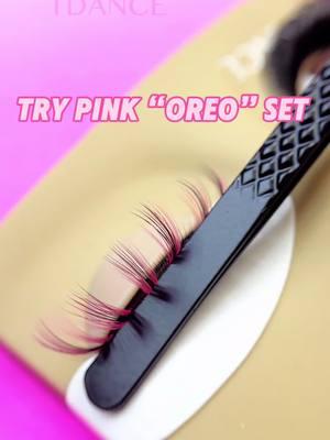 Do you like pink lashes🫣 Do you like Oreo 🤣 Try this pink Oreo lash set if your answer is yes 🙌 🤩 . . . . . . #tdancelashes #lashextensions #lashartist #lashfans #lashproducts #lashwithme #lashset #colorlashes #pinklashes💕 #lashrelated 