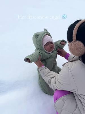 She slept the whole time lol #firstsnowangel #baby #babyfever 