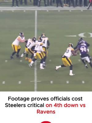 Footage proves officials cost Steelers critical on 4th down vs Ravens#usafootball #sports #24honlineus #nfl #nflfootball #nflfootballtiktok