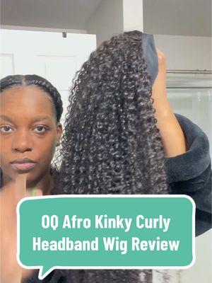 @OQHAIR rise and shine friends, watch me put this quick and easy on the go headband wig on for the day🫶🏾 #oqhair #oqhairreview #wig #wiginstall #afrokinkyhair #afrocurlyhair #gluelesswig #fyp #viralvideo #CapCut 