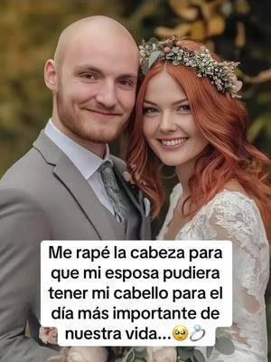 Te amo tanto🙏 #boda #calva #donacióndecabello #esposa #historia 