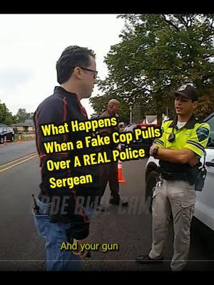 What Happens  When a Fake Cop Pulls Over A REAL Police Sergeant #cops #police #policeofficer #coptiktok #usa 