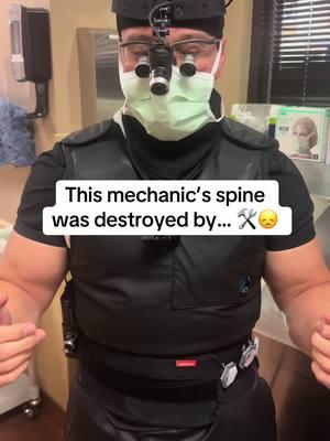 This mechanic’s spine was destroyed by… #drcyr #SASpine #spinesurgery #neckpainrelief #backpainrelief #sciaticarelief #orlife #bonespurs 