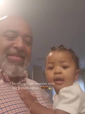 If you can’t tell. I am beside myself.  Maya will reach for me now to pick her up. ❤️  #grandfather #grandparentslove #firstgranddaughter #blackgrandfather  . . We are the village baby smiles love baby girl 