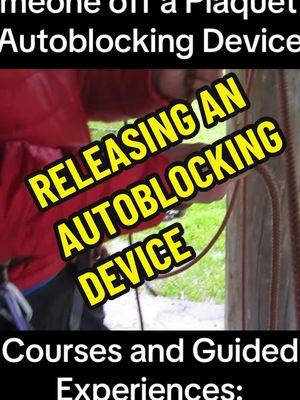 Releasing an autoblocking / plaquette style device in #rockclimbing #climbing #tradclimbing #SAR #climbtok #mountainrescue 