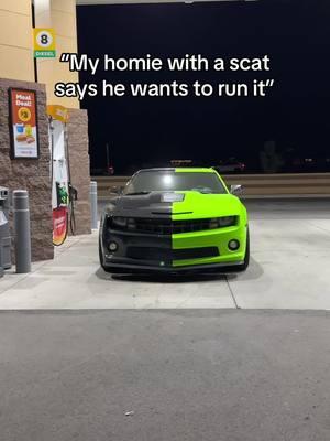 Waste of gas #foryou #camaross #chevycamaro #chevyss #scatpack #hellcat #charger #circlek #polarpop 