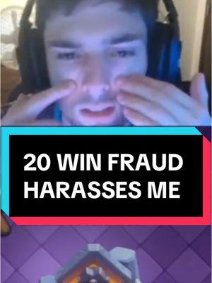 CRL 20 WIN FRAUD HARRASSES ME ON STREAM 😭 #clashroyale #golemcr #crl #20winchallenge #fraud #grizz 