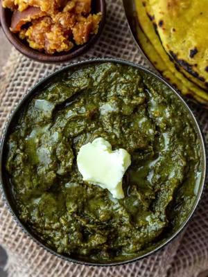 Sarson ka Saag on the occasion of Lohri. I cook the greens in the Instant Pot and while that's cooking make the onion tomato masala on the side and then mix it. Full detailed recipe on my blog, link in profile #fyp #sarsondasaag #sarsonkasaag #lohri #punjabitiktok #punjabifood 