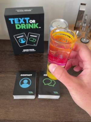 Would you text or drink?!? #drinkinggamesss #shotsss #textordrink #partygames #fyp 