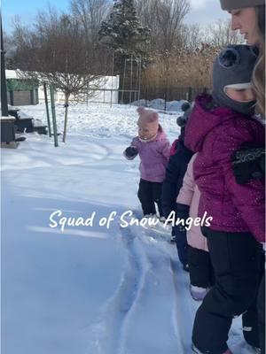 My sweet snow angel squad ❄️🤍 #snow #snowangels #squad 