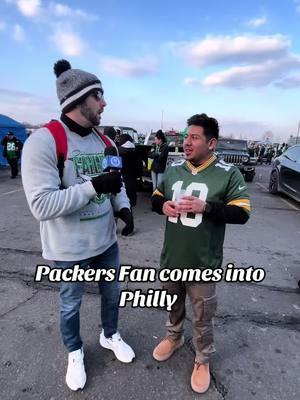 Packers Fan Comes Into Philly  #comedy #funny #philadelphiaeagles #greenbaypackers #fyp #delco #phillytok 