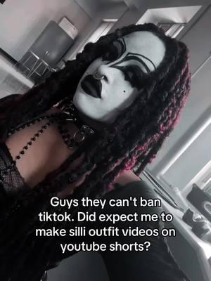 lol ofc I come out of hiatus and this app is being banned. This video is from Halloween btw 😭😭 #goth #gothic #tradgoth #draggoth #altpoc #gothmakeup #fypシ゚viral #vampiregoth #draggoth #deathrocker 