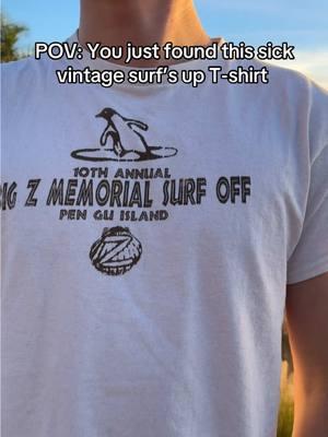 This vintage surf’s up T-shirt is such a cop #fyp #foryou #TikTokShop #surfsup #chickenjoe #codymaverick #surfing #surf #surftok 