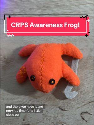 Replying to @gdata69 🐸🧡 #frogs #toads #amphibians #frogtok #disability #disabilitytiktok #chronicillness #chronicallyill #crps #crpsawareness #chronicregionalpainsyndrome #mobilityaid #sewing #crafting #embroidery #plushies #handmade #handsewn 