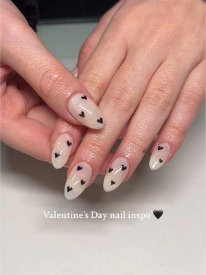 Valentines nail inspo 🖤🖤🖤 using @Apres Nail Gelx system! #valentinesdaynailart #valentinesdaynails #blacknails #heartnails #simplenails #gelxnails #gelxtutorial #gelxinspo #apresgelx #nailinspo 