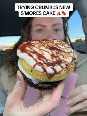 TRYING CRUMBL’S NEW S’MORES CAKE! ⛺️🍫 I appreciate you all so much, I am on all other platforms 🫶 #crumbl #newfood #smores #cake #fastfood #dessert #crumblcookies #smorescake #marshmallow #grahamcrackers #chocolate #chocolatecake #newfoods #crumblreview #dessertreview #tastetest #snacks #buttercream #smorescookies #foodreview #morganchomps 