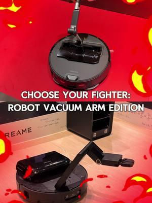 It's the 🔥 Battle of the Robot Vacuum Arms 🔥 #CES2025 #newtech #robotvacuums #robotics #robotarm #roborock #dreame #hometech #cleaningtechnology