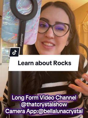 Let’s learn about rocks! Join me on the long form video channel or camera app to learn about rocks!  #CrystalCommunity #crystaleducator #crystalenergy #moldavite #moldavitecrystal #moldavitestory #rockhoundingadventures #crystalsoftiktok #crystaltok #crystalhealingenergy #crystalenergy #crystalenergyhealing 