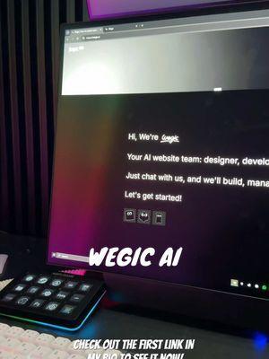 The best tool for a powerful website - Wegic AI #wegic #wegicai #webdesign #cooltech #pcgamer #gamingpc #pcsetup #pcbuild #website 