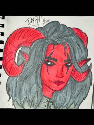 @Maria’s  Daphi: Tiefling Paladin- #oath #paladin #tiefling #warden #oathofthewatchers #dnd5e #dnd #dungeonsanddragons #dnd #art #artist #descentintoavernus #arte #oc #campaign #character #portrait #enjoy #fun #avernus #hells #moon 