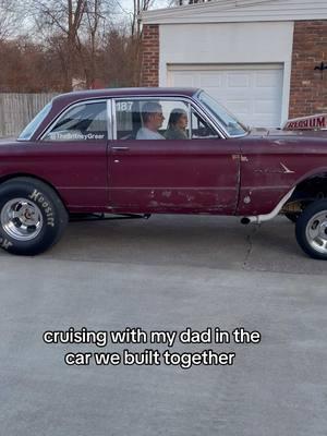 Just going to pickup some pizza🍕❤️ #CarGirl #RaceCar #Gasser #OldSchool #HotRod #Car #Vintage #Racing #DragRacing #Cars #CarsOfInstagram #Falcon #Ford #Sbc #Dad #MyDad #DaddyDaughter 