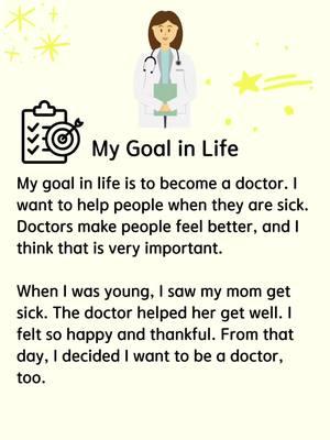 My Goal in Life #mygoals #mylife #dream #fyp #fory #foryourpage #englishlesson #english #LearnOnTikTok #learnenglish #englishteacher #englishstory #englishpractice #englishlistening 