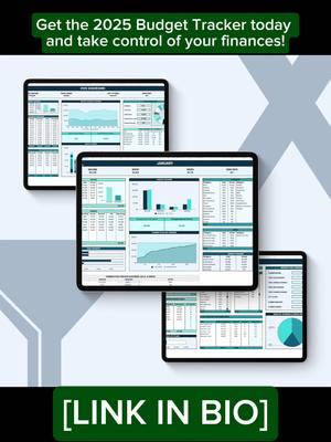 Grab your 2025 Budget Tracker at the link in our bi0‼️ #cheatsheets #googlesheets #budgeting #tracker #template #excel 