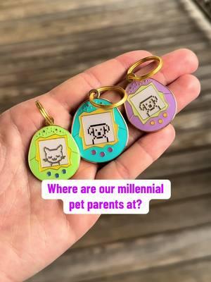 Healing inner millennial through their pets 🐾 #90s #tamagotchi #nostalgia #petparent #petidtags #pettags 