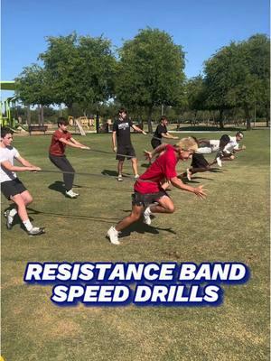 RESISTANCE BAND SPEED DRILLS ⚡️ #resistedsprints #speedtraining #speedandagility #speeddrills #speedworkout 