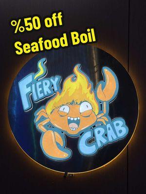 Fiery Crab Has %50 Off Boiled Seafood!🔥🦀 #fyp #Foodie #foodvlog #foodietiktok #chopelasreviews #fypシ #foodreview #foodcritic #seafood #seafoodboil #crablegs #crab 