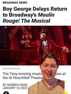 The way I just started laughing the minute I read this headline #moulinrouge #moulinrougebroadway #boygeorge #broadway #musicaltheater #fyp #greenscreen 