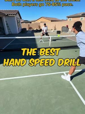 Your Daily Pickleball Drill 👇 When I first started playing pickleball, one of the things I got my butt kicked in all the time was hand battles.  The ball would come so fast and I had no idea how to deal with them. Even if I got one or two back, they came back even faster!  Very early on, I made it a point to get faster hands and reflexes. A few key things I learned were:  1. Ultra compact punches. Barely even moving so I can be ready for the next one. 2. Prioritize hitting down over hitting hard. Angles and placement pave the way to winners. 3. Stay balanced and always expect the ball to come back.  ➡️ Send this drill to your training partner and save this video for later  — 👉 follow @edjupickleball for daily pickleball content Paddle: Aero Metallic @holbrookpickleball Code EDJU for 15% off Link in my bio  .  . .  . . #pickleballislife #pickleball #pickleballaddiction #edjupickleball #pickleballtips #pickleballdrills 