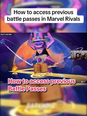 If you didn’t finish last seasons battle pass! Here how you access it. #bigonuggets23 #fyp #marvelrival #marvel #battlepass 