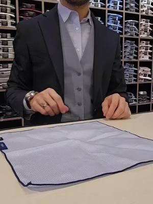 This is the year you become a “pocket square guy.”✨ Love the way you look by mastering the art of the fold. @suit.up24.7 #MensWearhouse #pocketsquaretutorial