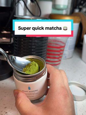 I knowwww this is not the proper way to make matcha (trust me I used to do it the right way, religiously,) but I’m a busy mama that only has seconds to make me a pick me up in the morning.. so this will do 😆 #matcha #matchatok #matchalatte #matchalover #matchalove #ilovematcha 