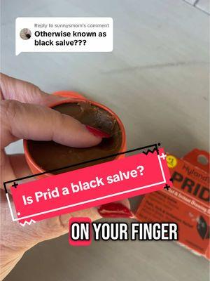 Replying to @sunnysmom Is Prid a black salve? . . #homeopathic #homeopathyforbeginners #naturalremedy #homeopathy #splinterremoval #drawingsalve 