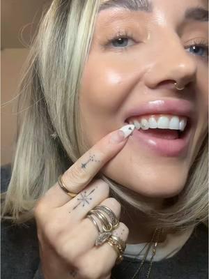 She loves a DIY moment #toothgems #toothgemkit #handtattoos #fingertattoos 