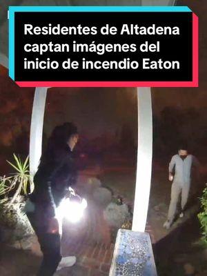 Una pareja de Altadena captó video del inicio del incendio Eaton cuando las llamas comenzaron a propagarse en el área. ⁠ ⁠ Para las últimas actualizaciones sobre los incendios en el condado de Los Ángeles, entra al #linkinbio. #Telemundo52 #Eaton #Altadena #LosAngeles 