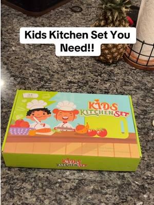 Click the yellow cart⬆️⬆️Do you wanna teach your kids kitchen skills with safe tools? Look no further because this  Kids kitchen set has it all 👀 we safely used everything in the box to cut all our veggies and fruits for dinner and my children absolutely loved it!! The product is for ages 3 and up, The best part was I didn’t have any anxiousness at all because I knew these were completely safe for them to use. #kitchenset #montessori #cookwithme #fyp #momhacks #TikTokShop #MomsofTikTok #kidskitchenset 