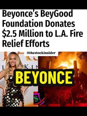 via CNN #thestockinsider #beygood #beyonce #palisades #wildfires #blackexcellence #cnnnews #blackculturenews #TMZ #texasholdem  #beyonceknowles #mrscarter #htown #blackmillionaires #jayz #nodiddy #blackwealth #didyouknow #actsofkindness  #blackinvestor #finance101 #firerelief #la 