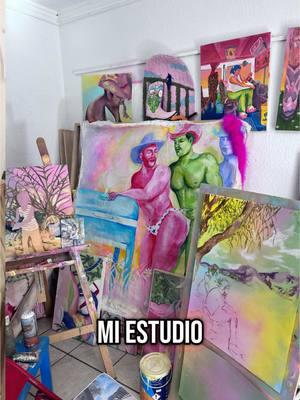 Acá les dejo un tour cito de un cuarto de mi estudio por si tenían dudas #badbunny #pinturaacrilica #longervideos #artistatiktok 