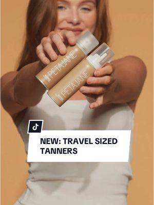 your favorite self tanners- now available in adorable travel sizes ✨🤎 Our mini mousse and mini mist are ONLY available on our website!  #traveltan #selftanner #tanningmist 