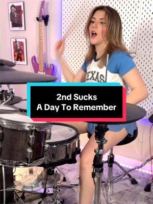 Happy Monday! Here is 2nd Sucks by @A Day To Remember !  ##adaytorememeber##adtr ##drumcover##femaledrummer##drummergirl##drums