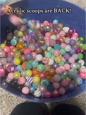 Acrylic scoops are BACK! #acrylicbeads #wholesalebeadsupplier #fourseasonsofhappiness #engage #TrendTok #SmallBusiness @fourseasonsofhappiness2 