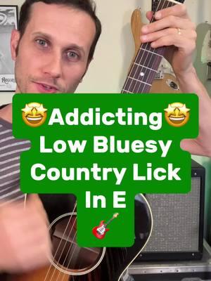 Here’s a fun classic sounding country lick in E. It’s great to play with some rhythm. If you like what you see, feel free to click on my bio link and subscribe to my mailing list. You’ll receive a free digital book on blues licks and theory!🆓📘🎸 #guitarlesson #countryguitar #guitarlicks #countryblues #countrymusic #fyp #guitartok